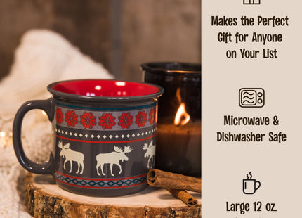 Lazy One Novelty Mugs, Funny Gift Mug for Family, Friends, or Coworkers in your Office, Camping, Wilderness, Moose (Forest)