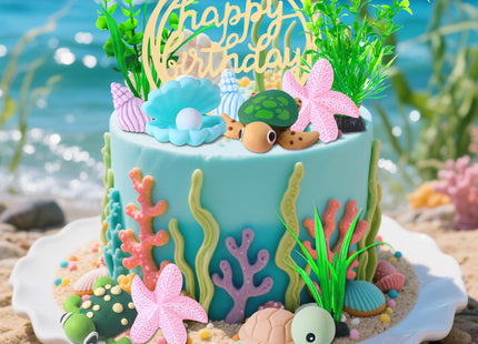 Turtle Cake Topper Turtle Birthday Decorations Sea Turtle Party Decorations