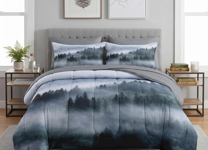 Nesker Twin Comforter Set with Sheets, 5 Pieces Pine Tree Bedding