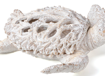 VVGIFTS Ocean White Sea Turtle Coral Reef Beach Coastal Home Shelf Decor