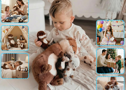 OUOZZZ 18.5" Otter Stuffed Animal 5-in-1 Otter Plush Toy for Girls Boys