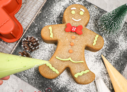 Webake Gingerbread Man Mold 10 Inch Large Gingerbread Silicone Cake Pan for Christmas Baking Cake, Cookie