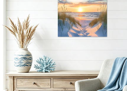 LB Ocean Beach Wall Art, Coastal Seascape Wall Decor, 12L x 16W