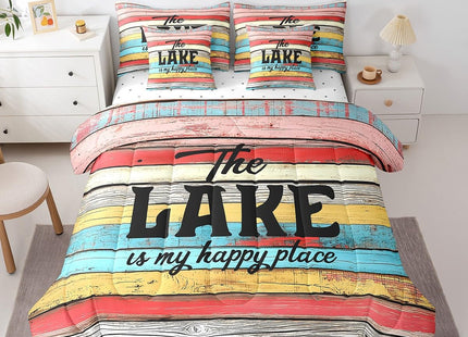 Erosebridal Lake House Themed Comforter Set Queen Size, 7 Pc Bed in a Bag