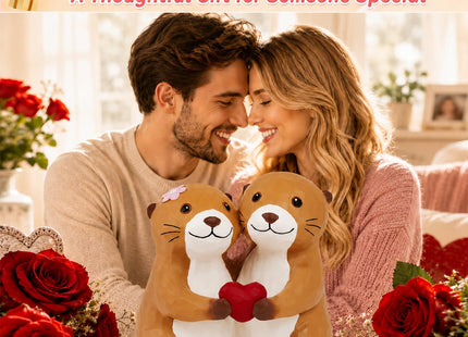 SUTIMAS Otter Valentines Day, for Girlfriend, Couple Figurine