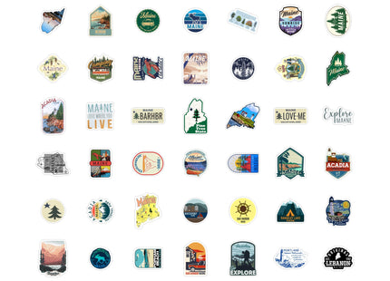 100Pcs Maine Stickers for Water Bottle and Laptop - State Souvenirs, Decorations & Gifts, Waterproof Vinyl Decals, Gifts for Women & Men