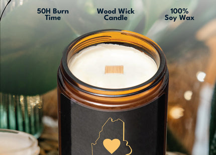 Maine Candle, Unique Maine Themed Gifts for Men and Women, Best State Souvenir Gifts for Moving Away, Thoughtful Home Sick Presents, Ideal for Birthday, Christmas, Graduation, Gift Ready