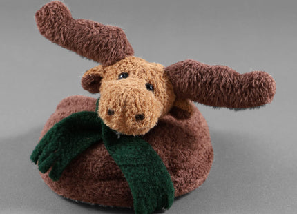 Drinkwear 4-Piece Choc Moose Plush Coasters for Wine, Beer and Cocktail
