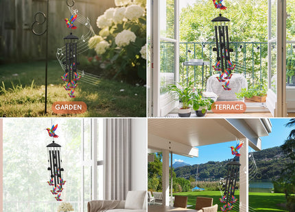 Hoemwarm Hummingbird Wind Chimes for Outside Hummingbird Gifts for Women
