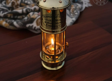 100% Working Brass 7" Miner Lamp Antique Maritime Ship Boat Oil Lantern Home Decor Gift