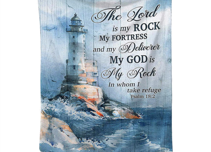 Christian Nautical Blanket for Girl Women Lighthouse Scripture Bible Verse Throw Blanket Soft Cozy Warm Fuzzy Fleece Ocean Theme Decor Blanket Gifts for Kids Adults Couch Sofa Bed 50"X40"