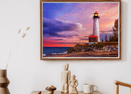 Puzzles for Adults 4 Pack 1000 Pieces, Talacre Lighthouse Jigsaw Puzzles, Nature Landscape Scene Lightning Beach Travel Challenging Puzzle Perfect for Family Activity Game Night Gifts Home Decor