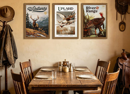 Hunting Wall Art Decor Deer Wildlife Prints Cabin Pictures 12x16x3 Unframed