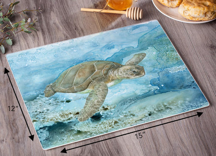 CounterArt Sea Turtle Sealife 3mm Tempered Glass Cutting Board