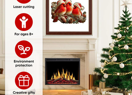 MEATRN Christmas Cardinal Wood Puzzles Adult, 199Pcs