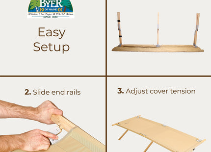 BYER OF MAINE, 375 lbs Capacity, Maine Heritage Cot, Folding Camping Cot
