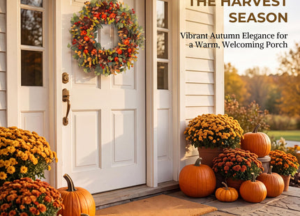 Pudate Fall Wreath 22 Inch Eucalyptus Pinecone Pumpkin Front Door Décor