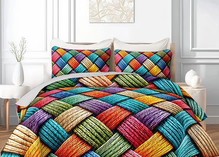 UEVBF Hunting Theme Wolf Deer Quilts Set Twin Size,3Pcs Pine Cone Maple Leaf Bedspread for Kids Adults Girls Boys Room Decor,Red Plaid Patchwork Bedding Sets with 2 Pillowcases.