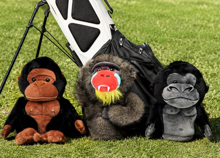 Driver Headcover Funny Golf Headcover Animal Golf Club Head Covers Gorilla Alces Moose Mammoth Design Black Plush Golfing Gifts for Men Women Golfer Fits up to 460CC Driver Head