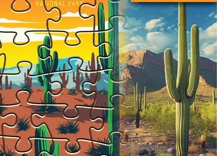 National Parks Jigsaw Puzzles for Adults 1000 Pieces with Map-Travel Roadtrip Bucket List Puzzle-Great Smoky Grand Canyon Yosemite Yellowstone Acadia Teton Zion Rocky Mountains (National Park)
