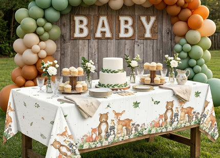 Woodland Baby Shower Decorations 3 Pack Woodland Tablecloth 54 X 108 Inch