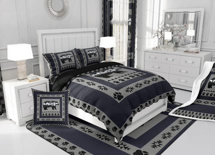 Feelyou Western Rustic Bear Comforter Set Twin for Kids Boys Girls Bedding