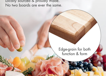 Labell Large Canadian Maple Edge Grain Cutting Board, 18 x 24 x 0.75 in