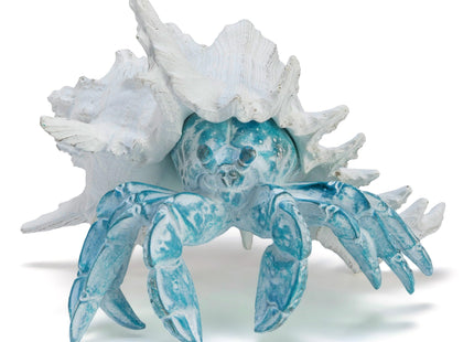 VVGIFTS Hermit Crab with Shell Beach Coastal Statue for Home Shelf Decor