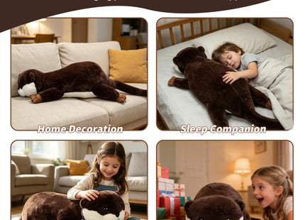 ZBLX Giant Otter Stuffed Animal, 34 inch Big Stuffed Animal, Large Cute Sea Otter Plush for Kids Boys Girls Birthday Gifts (Otter)