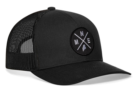 HAKA Maine Trucker Hat | MNE X Snapback Cap - Black