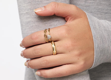 Ana Luisa 14K Gold Plated Iver Anchor Chainr Ring for Women - Non-Tarnish