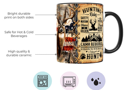 YouNique Designs Deer Hunting Mug Hunter Coffee Cup Gifts for Men
