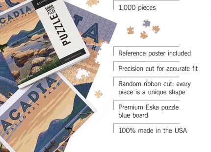 Lantern Press Acadia National Park Jordan Pond Puzzle, 1000 Pieces