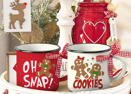 Paayna Christmas Gingerbread Man Mini Coffee Mug Set of 3