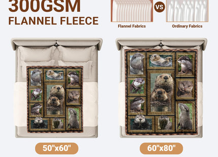 YGBDXB Otter Blanket for Men Women, Gifts for Otter Lovers Throw Blanket for Couch Bed Room Decor 50“x60”