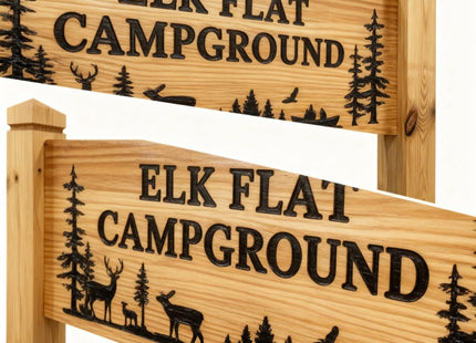 Personalised Outdoor House Sign for Camping Custom Engraved Wooden Address Sign with Stake Cabin Door Number Street Small Driveway Signs Business Signs Housewarming Gift