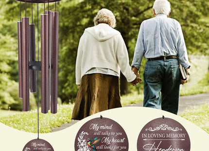 Personalized Wind Chimes Memorial Mother Father, Hummingbird Keepsake