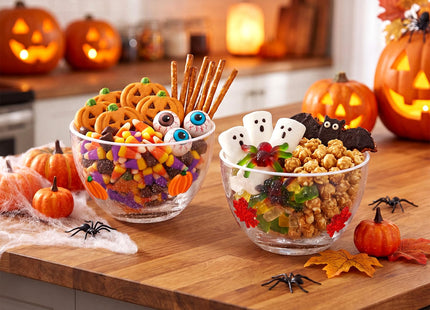 Potchen 2 Pcs Glass Candy Bowls, Maple Leaves and Pumpkin