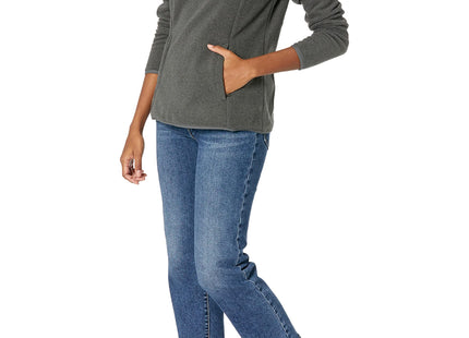 Amazon Essentials Women's Classic-Fit Long-Sleeve Quarter-Zip Polar Fleece Pullover Jacket, Charcoal Heather, XX-Large