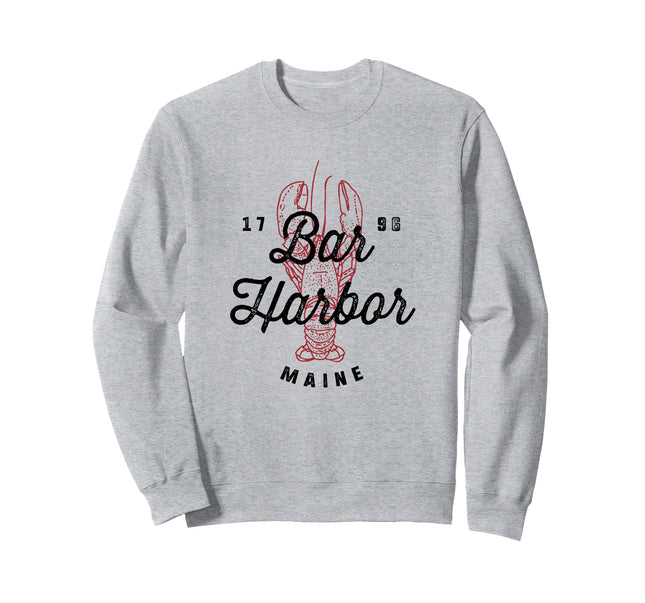 Bar Harbor Maine Souvenir Cool Vintage Lobster Sweatshirt