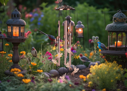 Briwooody Hummingbird Wind Chimes for Outside Christmas Hummingbird Gifts