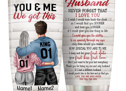 Personalized To My Husband Never Forget That I Love You Tumbler Gifts For Him Her,Birthday Gifts For Girlfriend Boyfriend Husband Wife Cup,You're My Lobster Tumbler Gift For Birthday Christmas