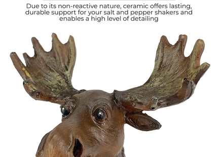 Rivers Edge Products Rivers Edge Products Moose Holding Decorative Salt and Pepper Shakers Set