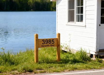 Custom Outdoor Wood Decor Personalized Last Name Large Wooden Plaques with Posts Engraved Wooden Address Sign Outdoor Camping Signs Housewarming Gift