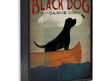 Black Dog Canoe Company Nautical Vintage, 24 x 24 Inch Framed Giclée Print