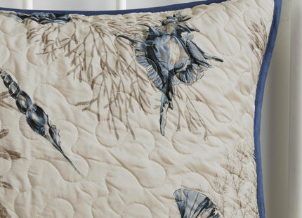 Madison Park Cottage Coastal Starfish Blue King Bedspread Set, 6pc