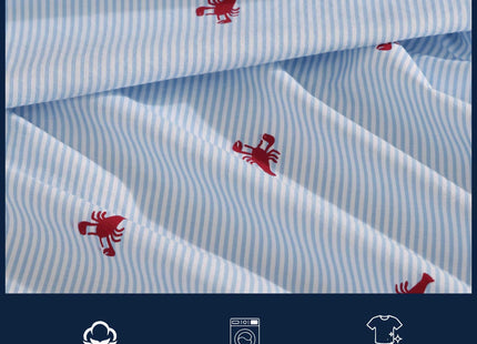 Nautica – Full Size Sheet Set, Crisp Cotton Percale Bedding with Matching Pillowcases, Lightweight & Breathable Bed Sheets, Deep Pocket, College Dorm Room Essentials (Lobster Walk Blue)