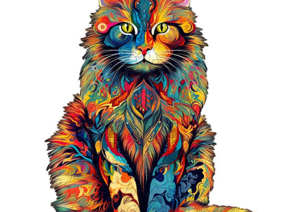Wooden Puzzles for Adults - Maine Cat Puzzle 80 Piece