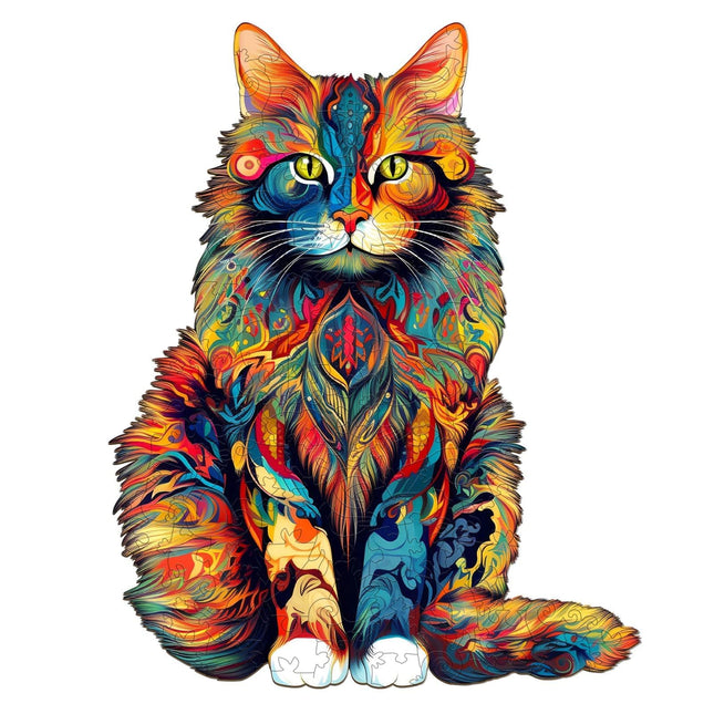 Wooden Puzzles for Adults - Maine Cat Puzzle 80 Piece