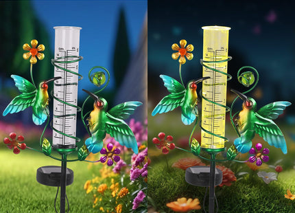 YHSOLAR Hummingbird Rain Gauge Outdoor for Measuring Precipitation